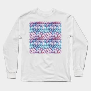 Pastel Knit Waves Long Sleeve T-Shirt